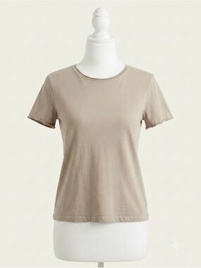 Zara Short-Sleeve Tee in Taupe